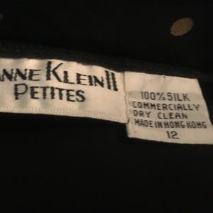 Anne Klein II Petites pleated long silk skirt